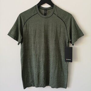 NWT LULULEMON WVRG/SKSR Green Multi Metal Vent Tech SS 2.0 Top Shirt Men's XL